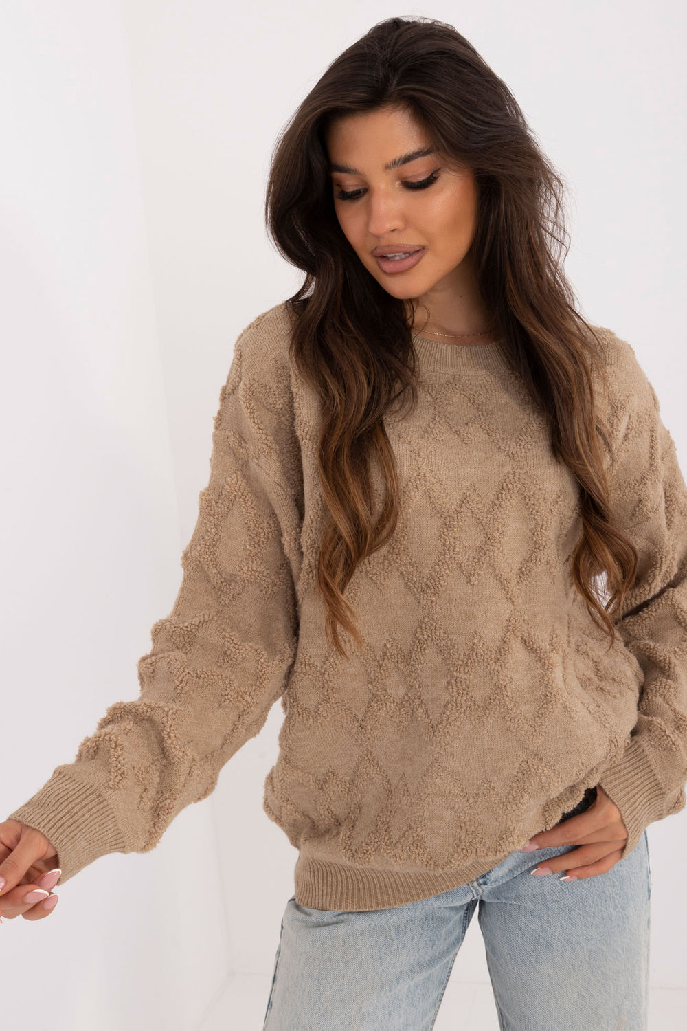 Pull femme AT Chandail Chandail — beige