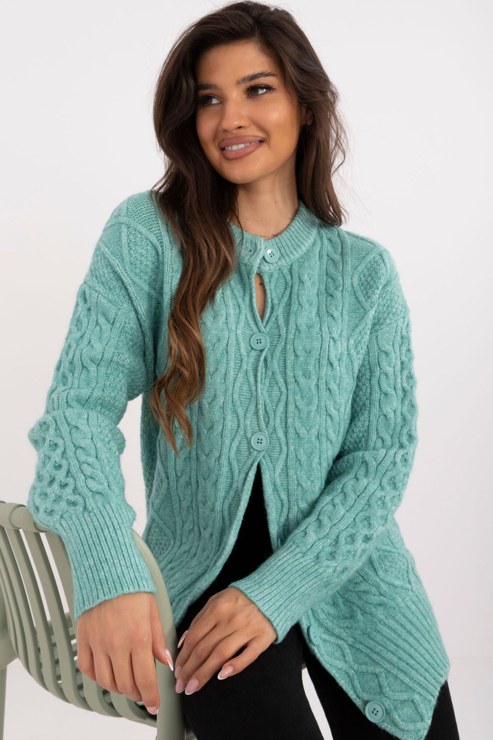 Cardigan femme AT — vert