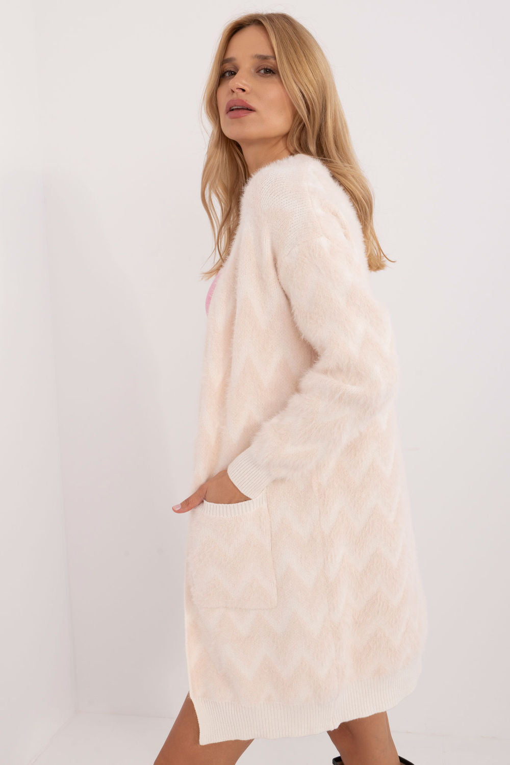 Cardigan femme AT — beige