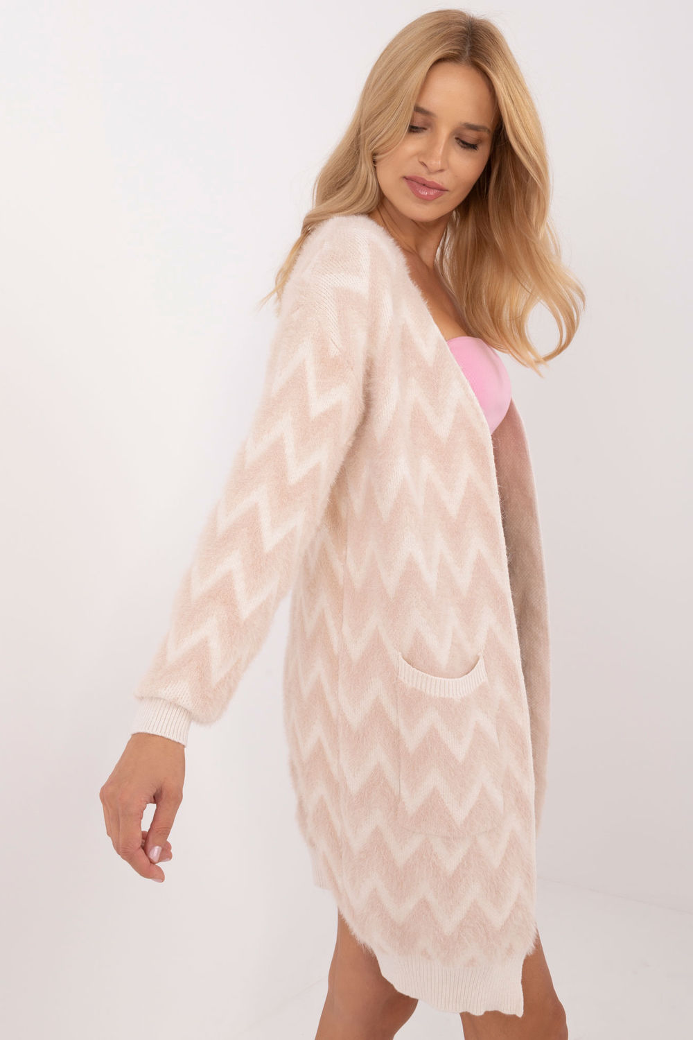 Cardigan femme AT — beige