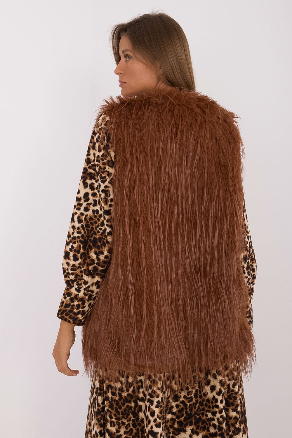 Gilet femme AT — brun
