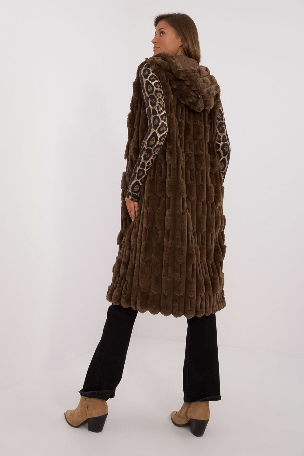 Gilet femme AT — brun