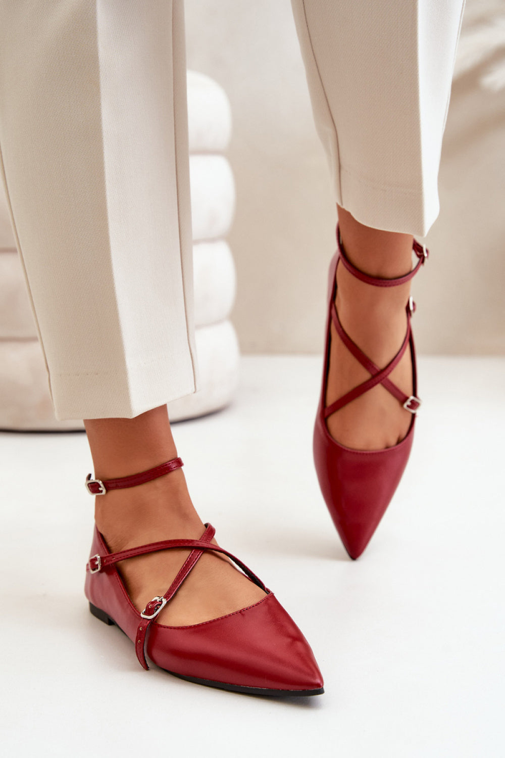 Ballerine femme Step in style — rouge