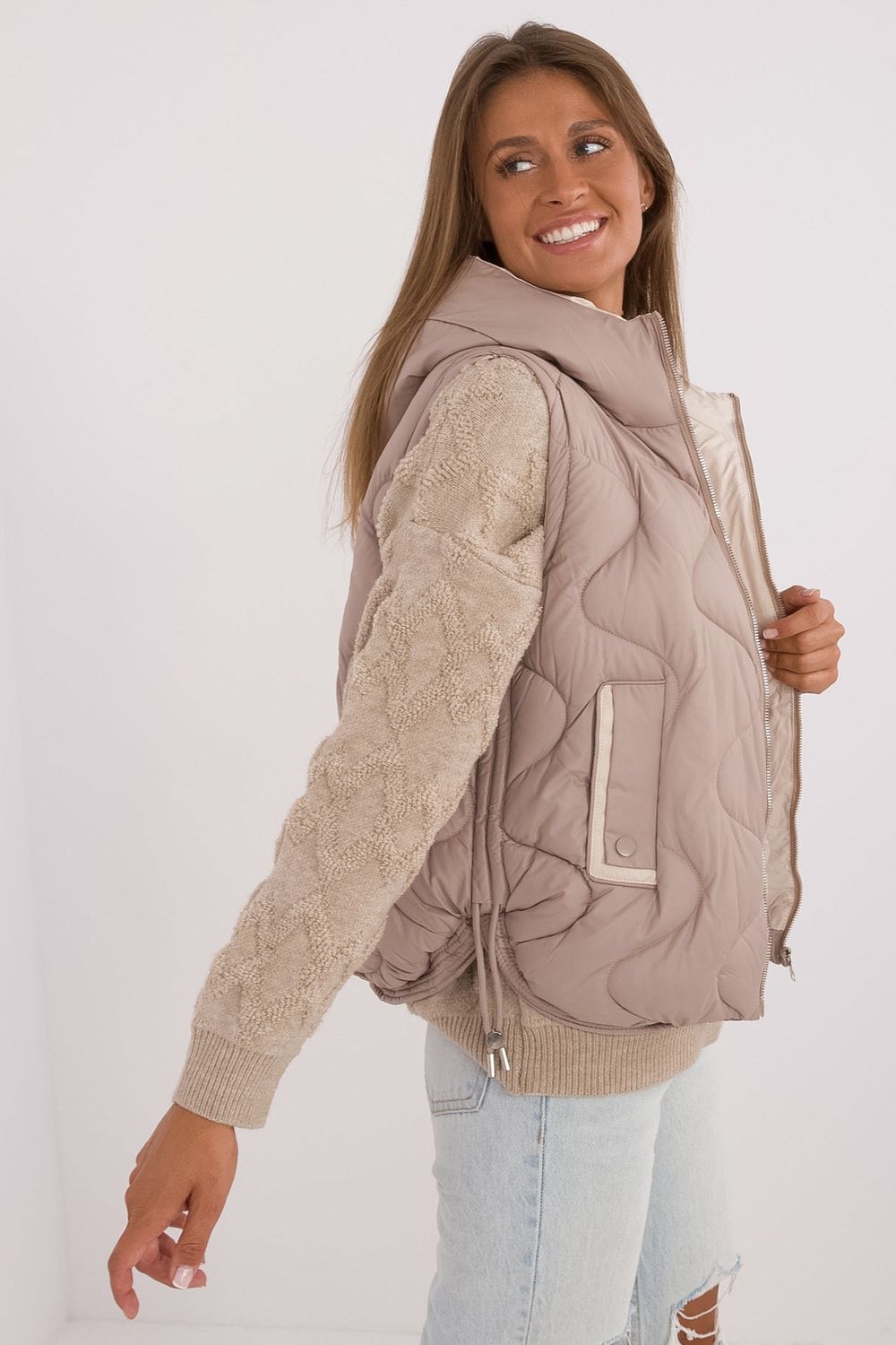 Gilet femme MBM — beige