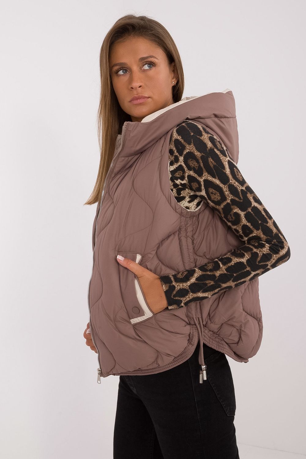 Gilet femme MBM — brun