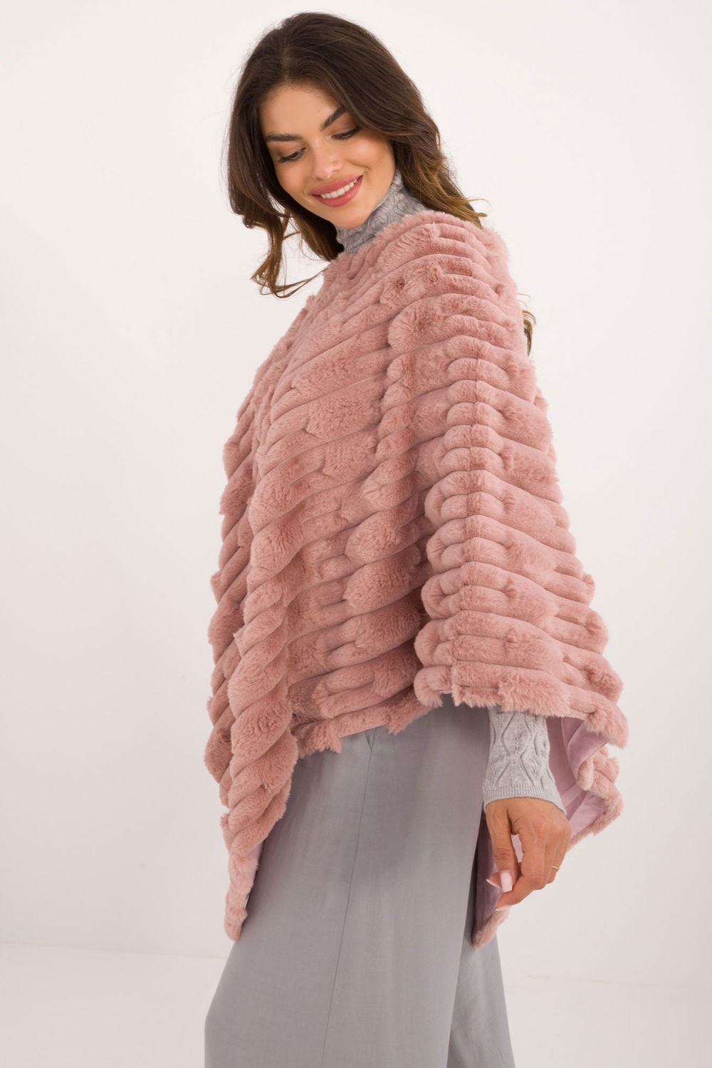 Poncho femme AT — rosé