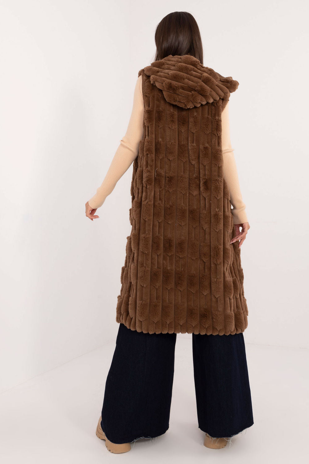 Gilet femme AT — brun