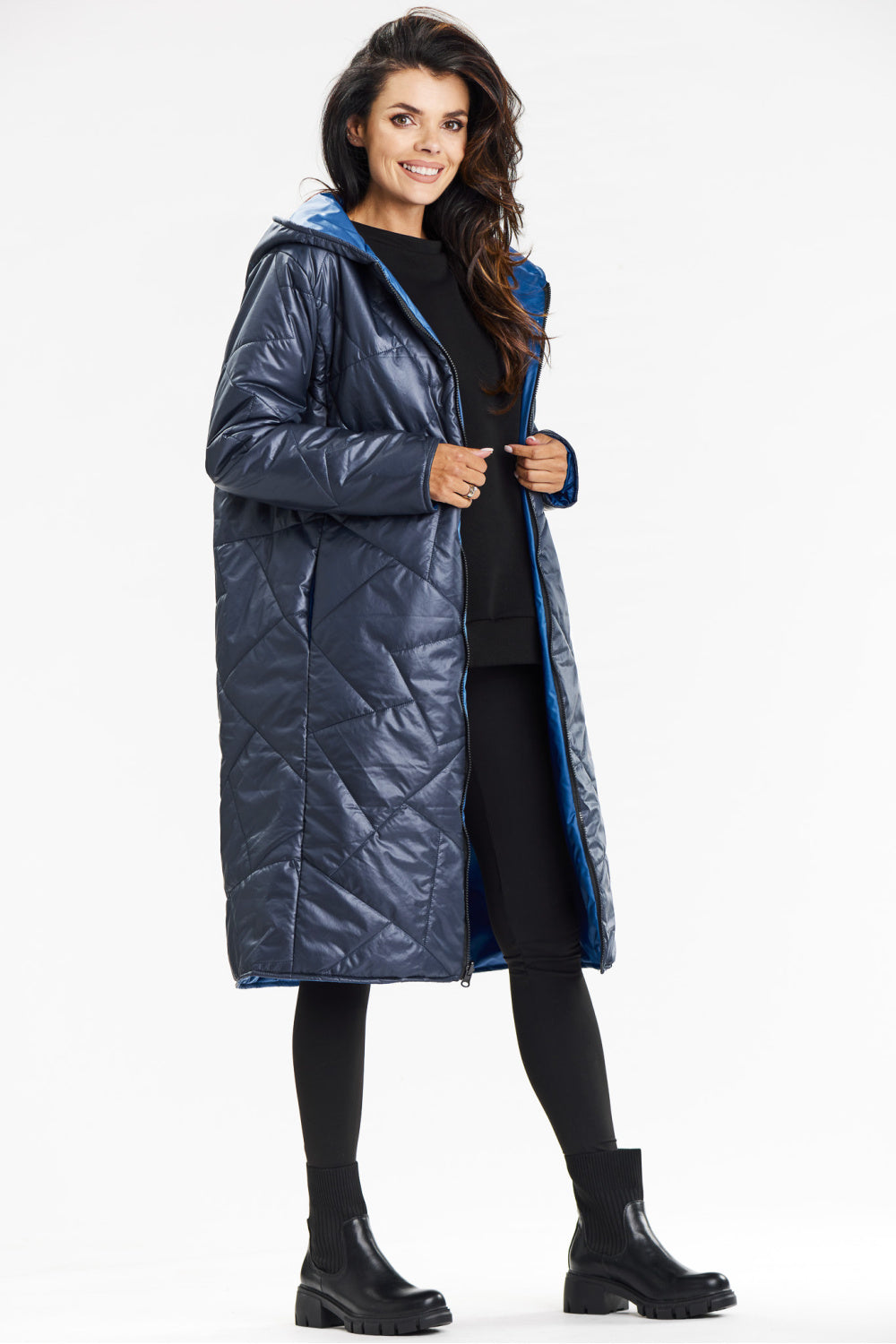 Manteau femme awama — bleu marine