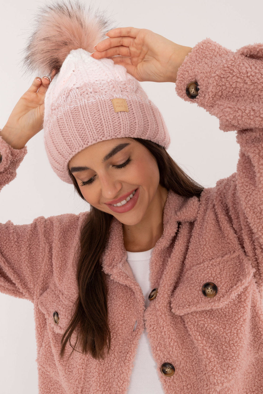 Bonnet femme Rue Paris — rosé