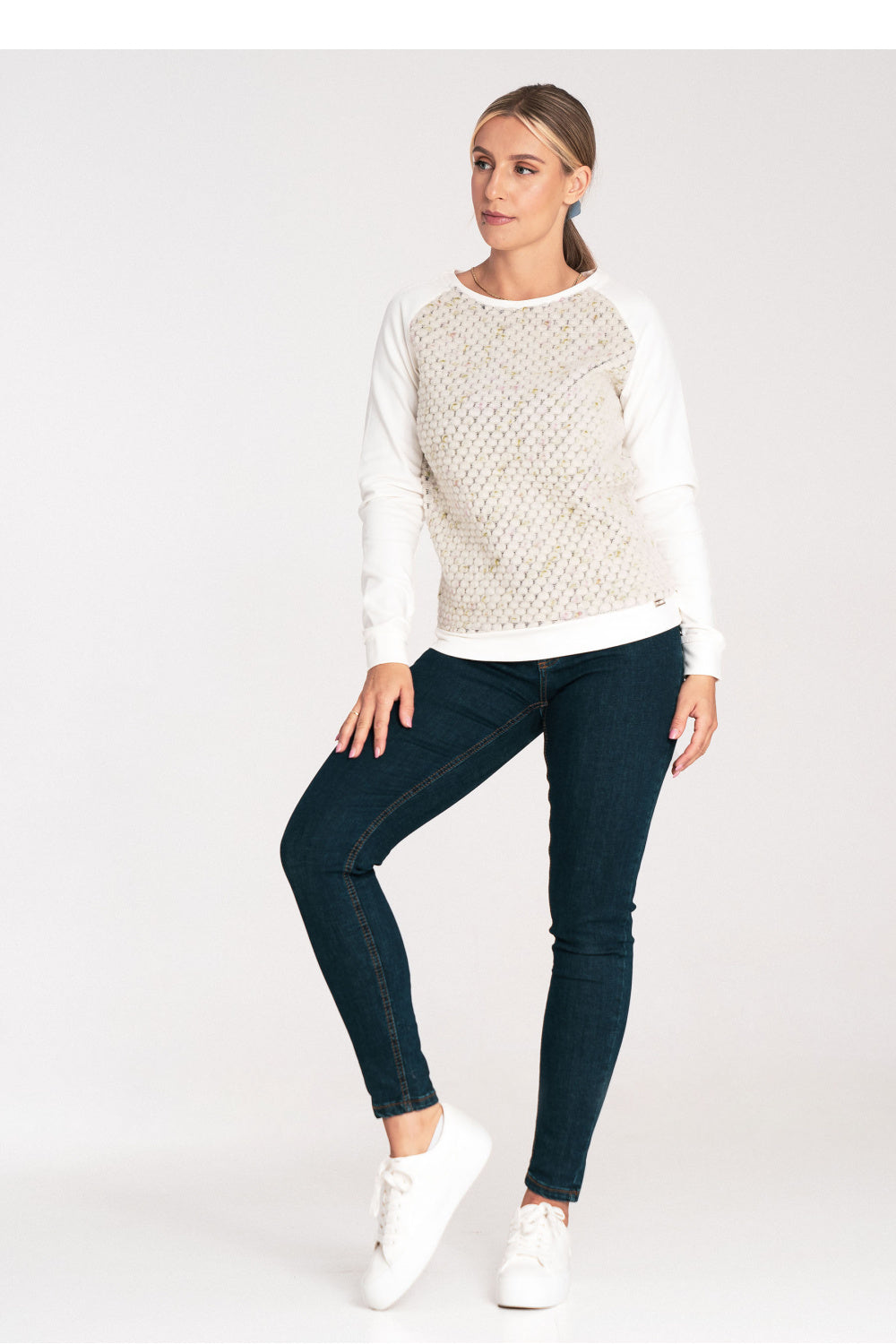T-shirt femme Figl Sweatshirt Sweatshirt — beige