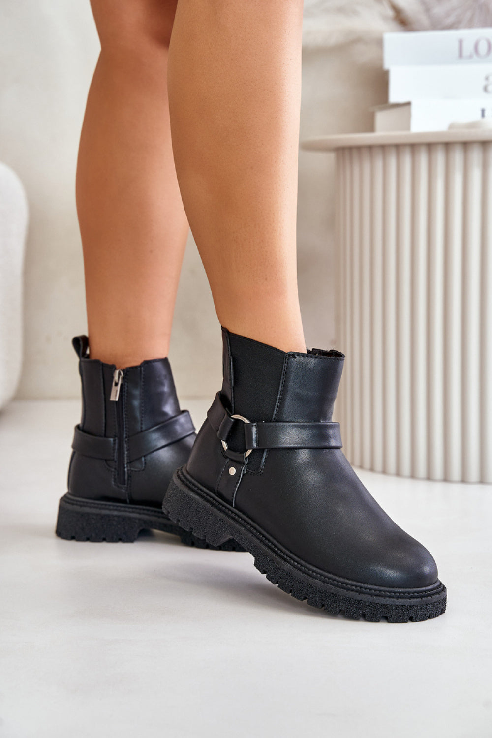 Bottes femme Step in style Jodhpur Chaussures Jodhpur — noir