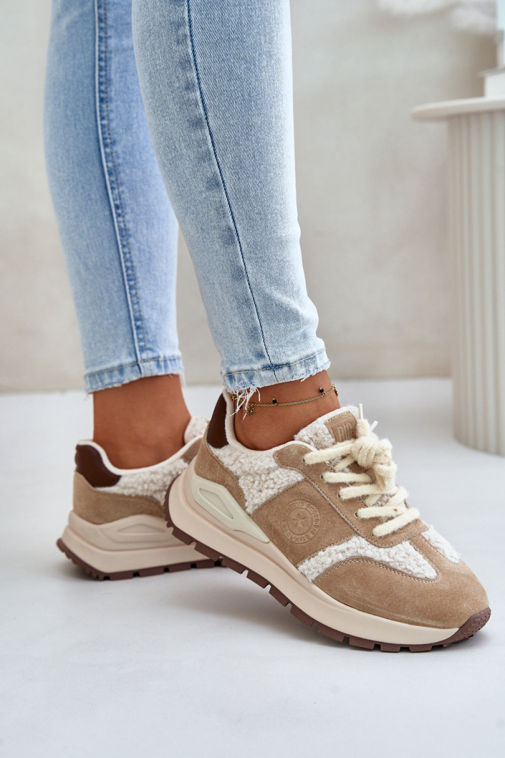 Baskets femme Step in style À Plateforme À — beige
