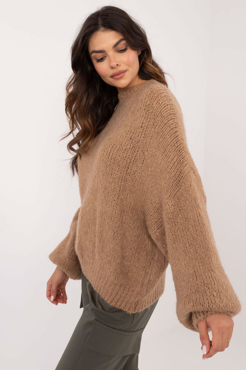 Pull femme Och Bella Chandail Chandail — brun