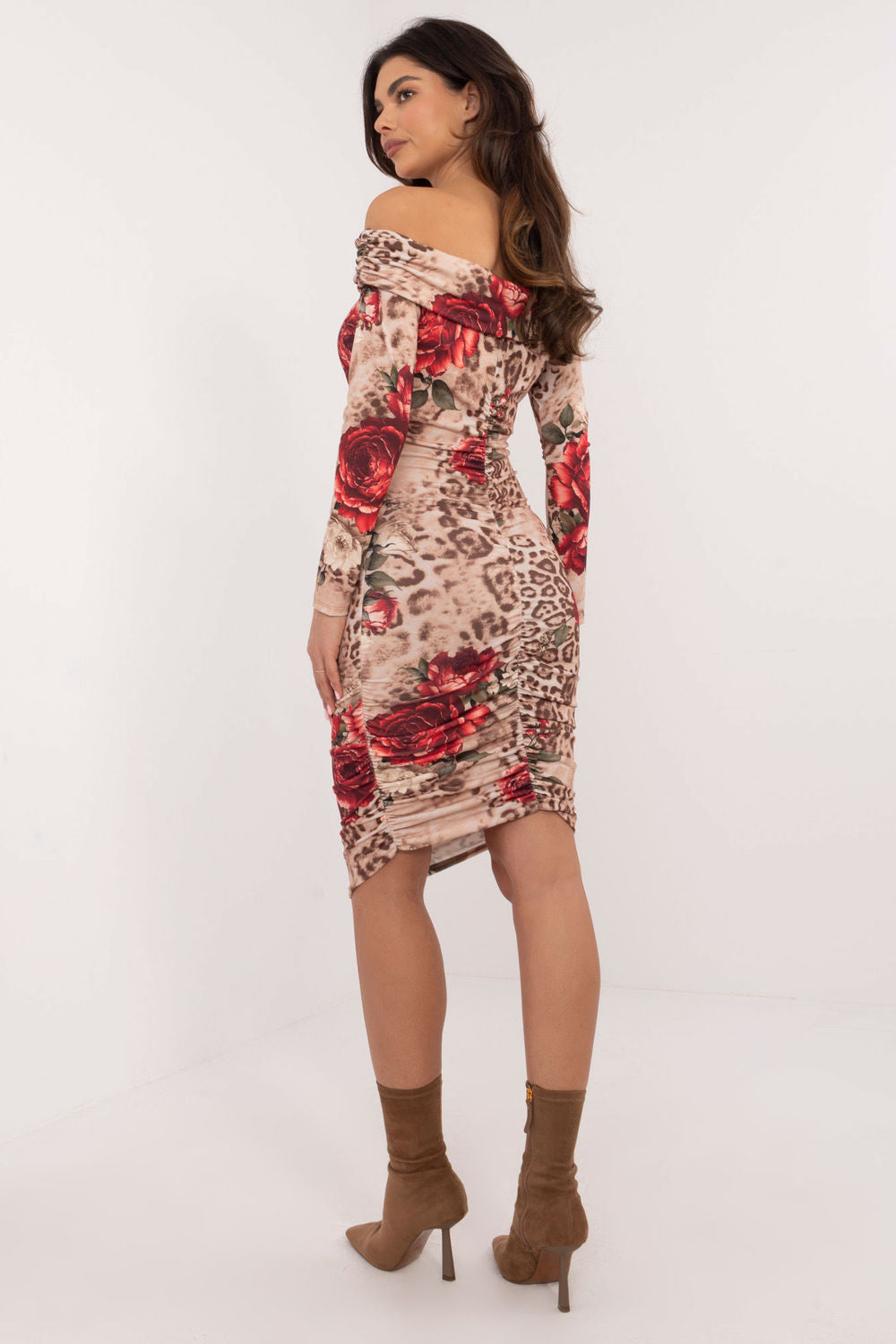 Robe femme Italy Moda De Soirée De — beige