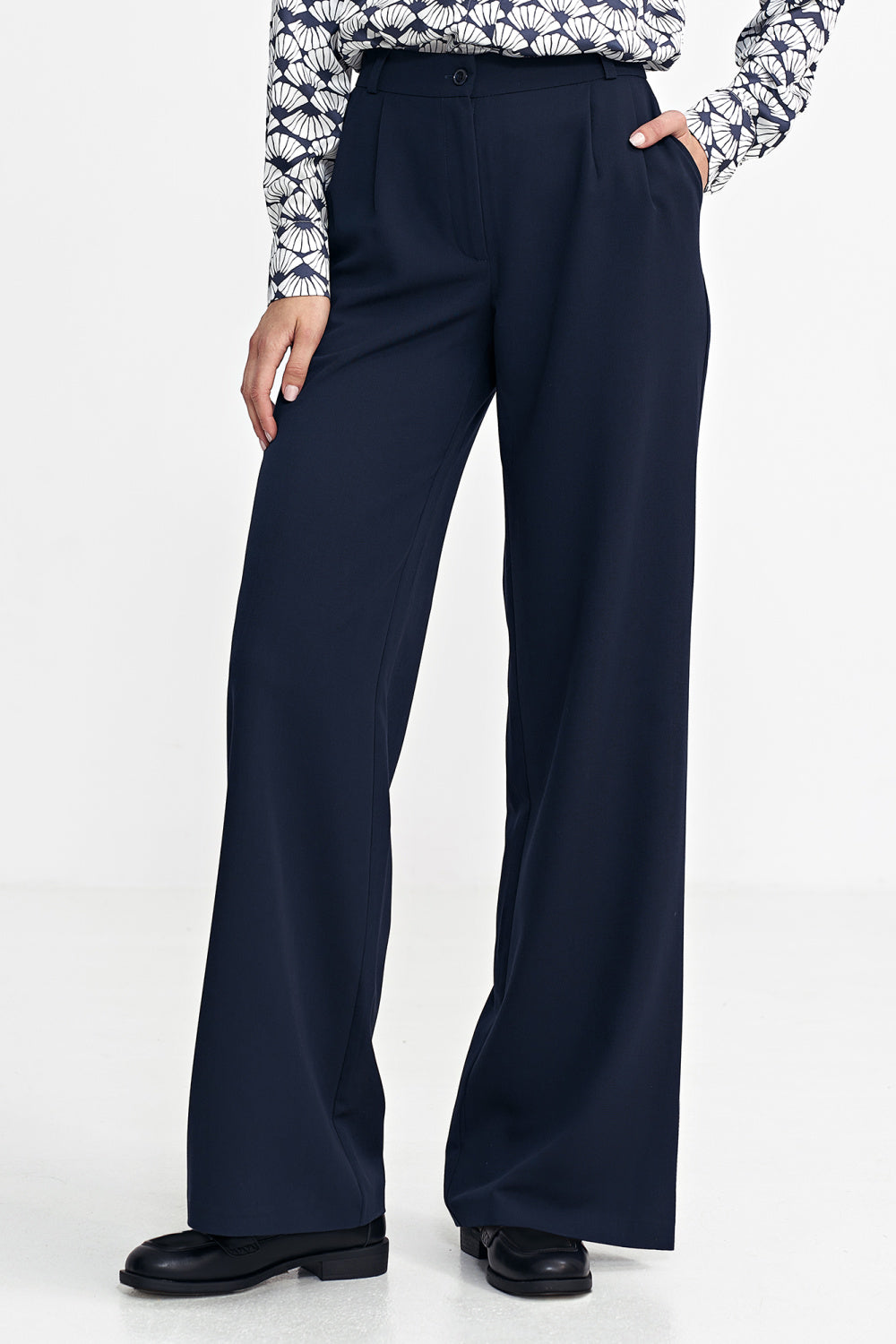 Chaussures à talons femme Nife Pantalon Long Pantalon — bleu marine