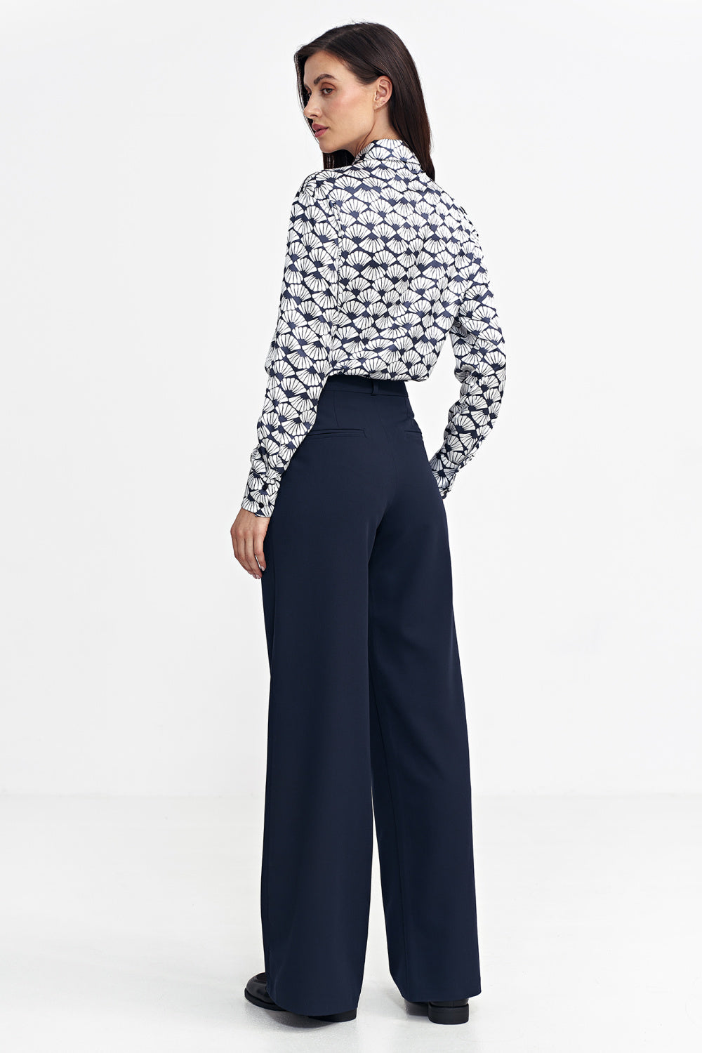 Chaussures à talons femme Nife Pantalon Long Pantalon — bleu marine