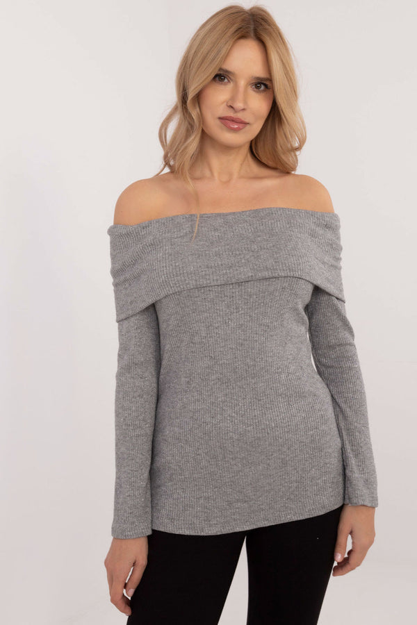 Pull femme Italy Moda Chandail Chandail — gris