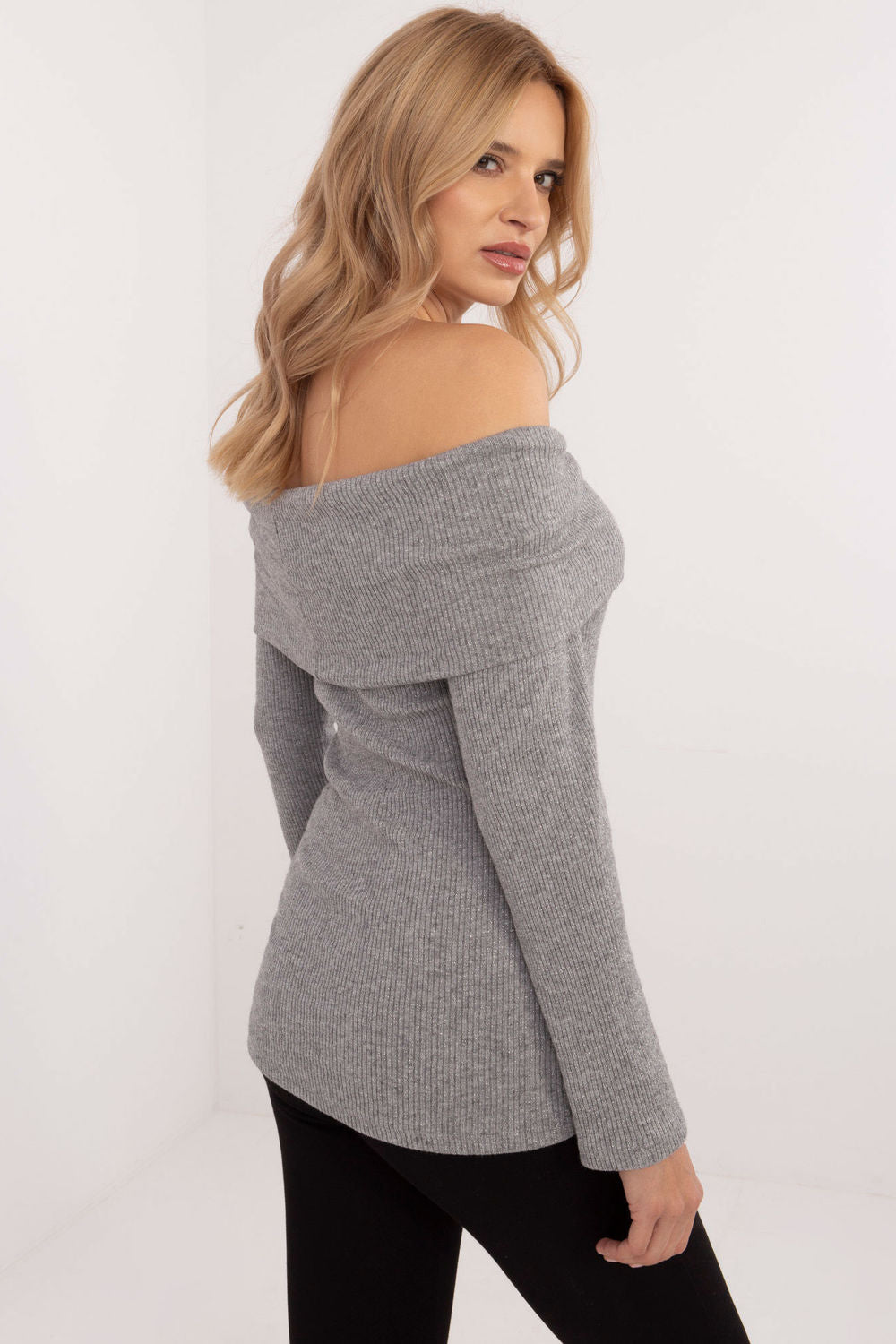 Pull femme Italy Moda Chandail Chandail — gris
