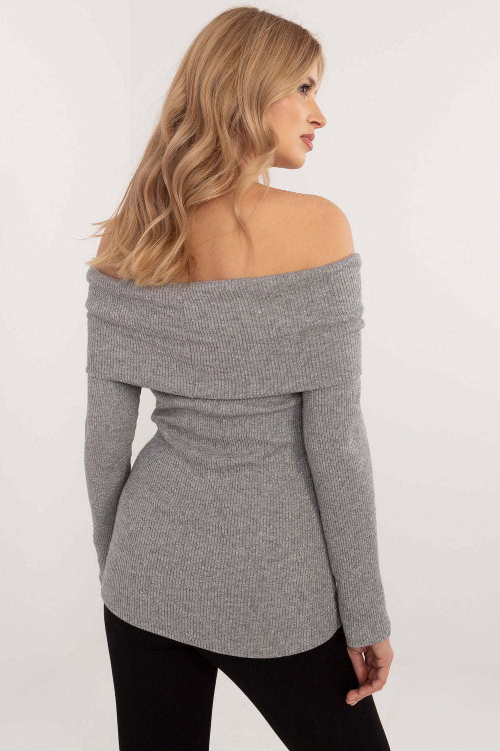 Pull femme Italy Moda Chandail Chandail — gris