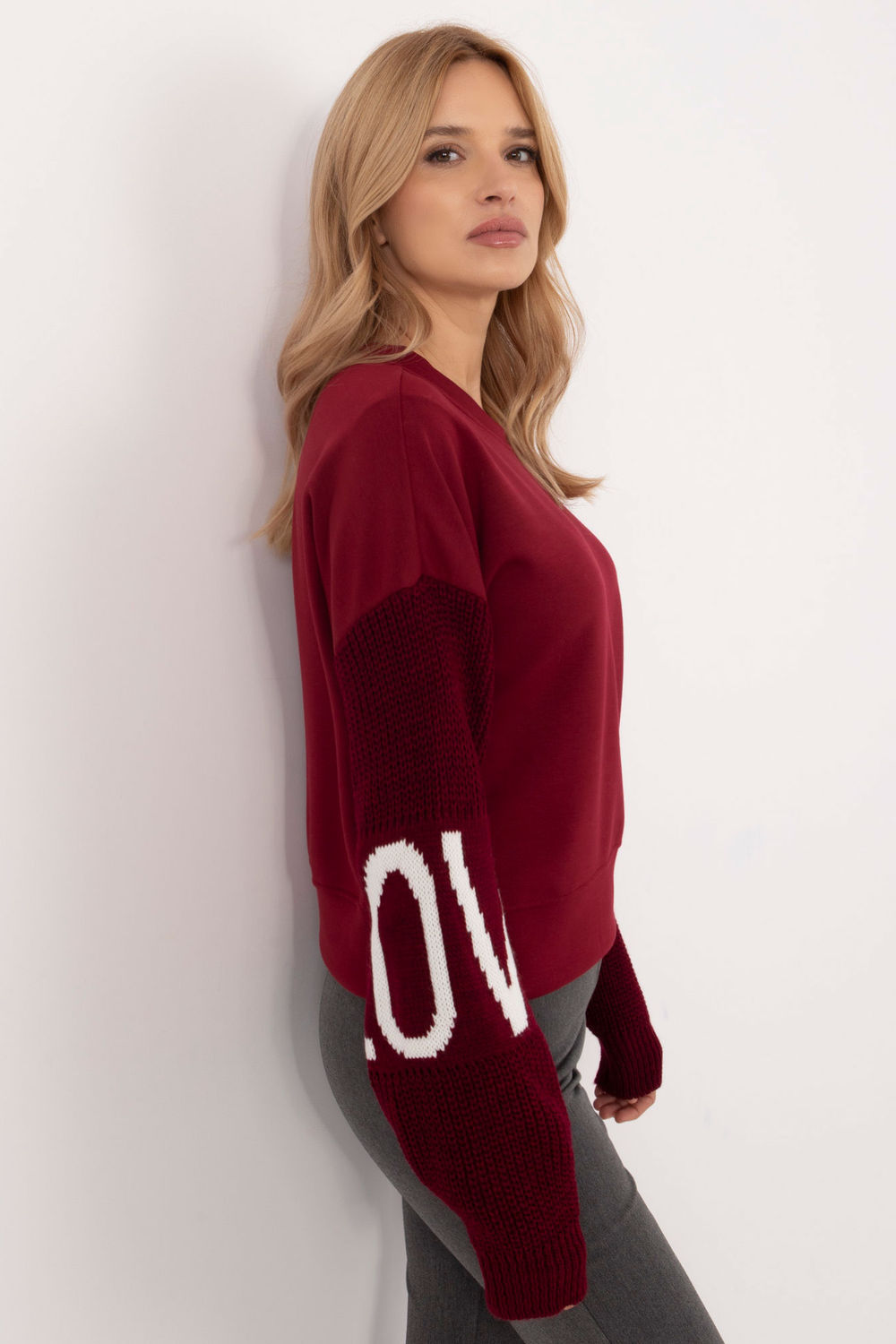 T-shirt femme Italy Moda Sweatshirt Sweatshirt — rouge