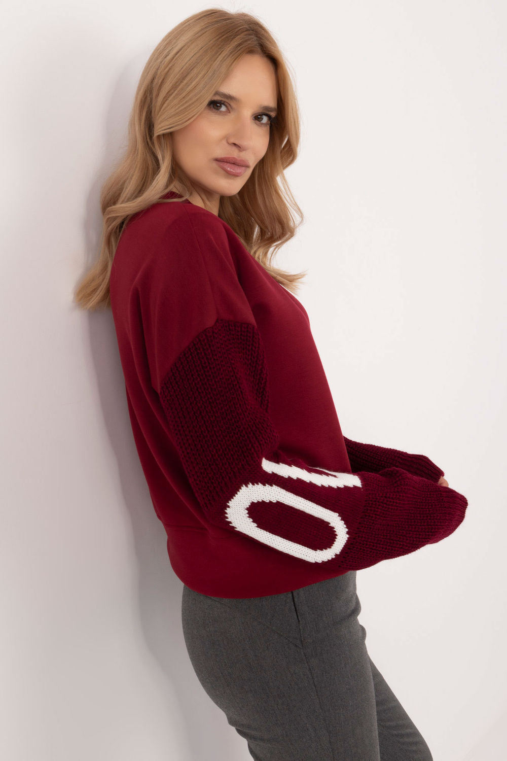 T-shirt femme Italy Moda Sweatshirt Sweatshirt — rouge