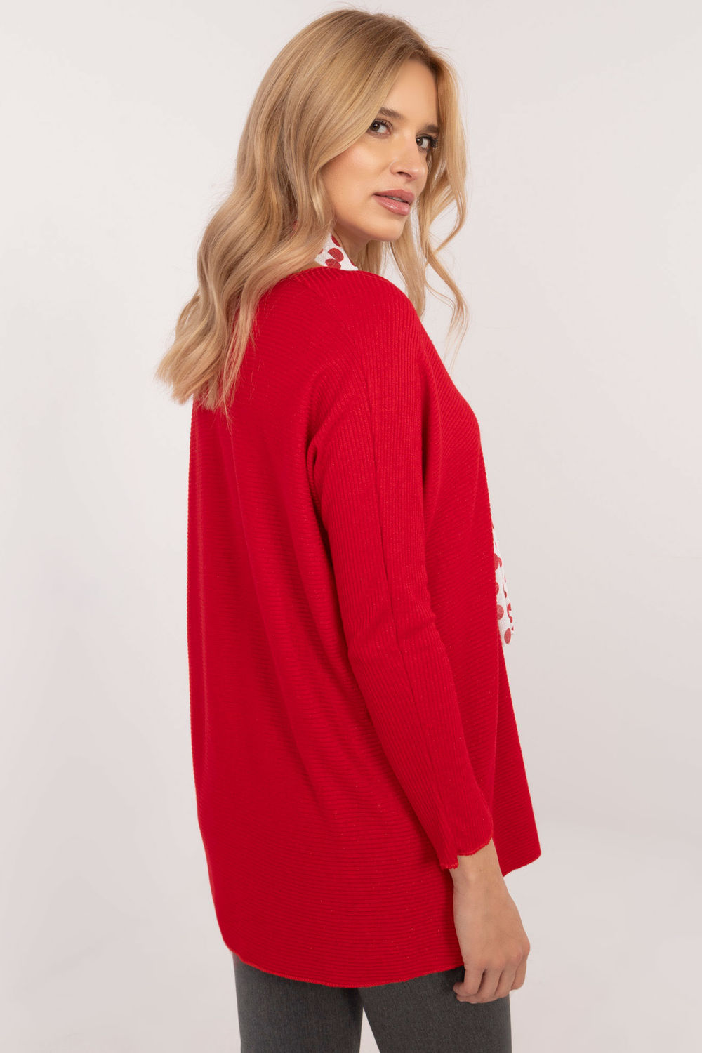 Pull femme Italy Moda Chandail Chandail — rouge