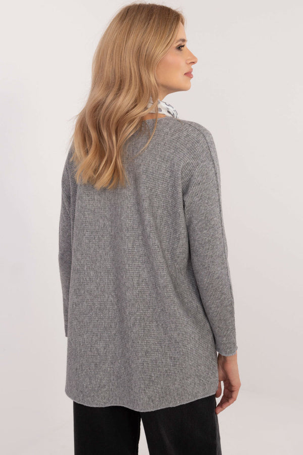 Pull femme Italy Moda Chandail Chandail — gris
