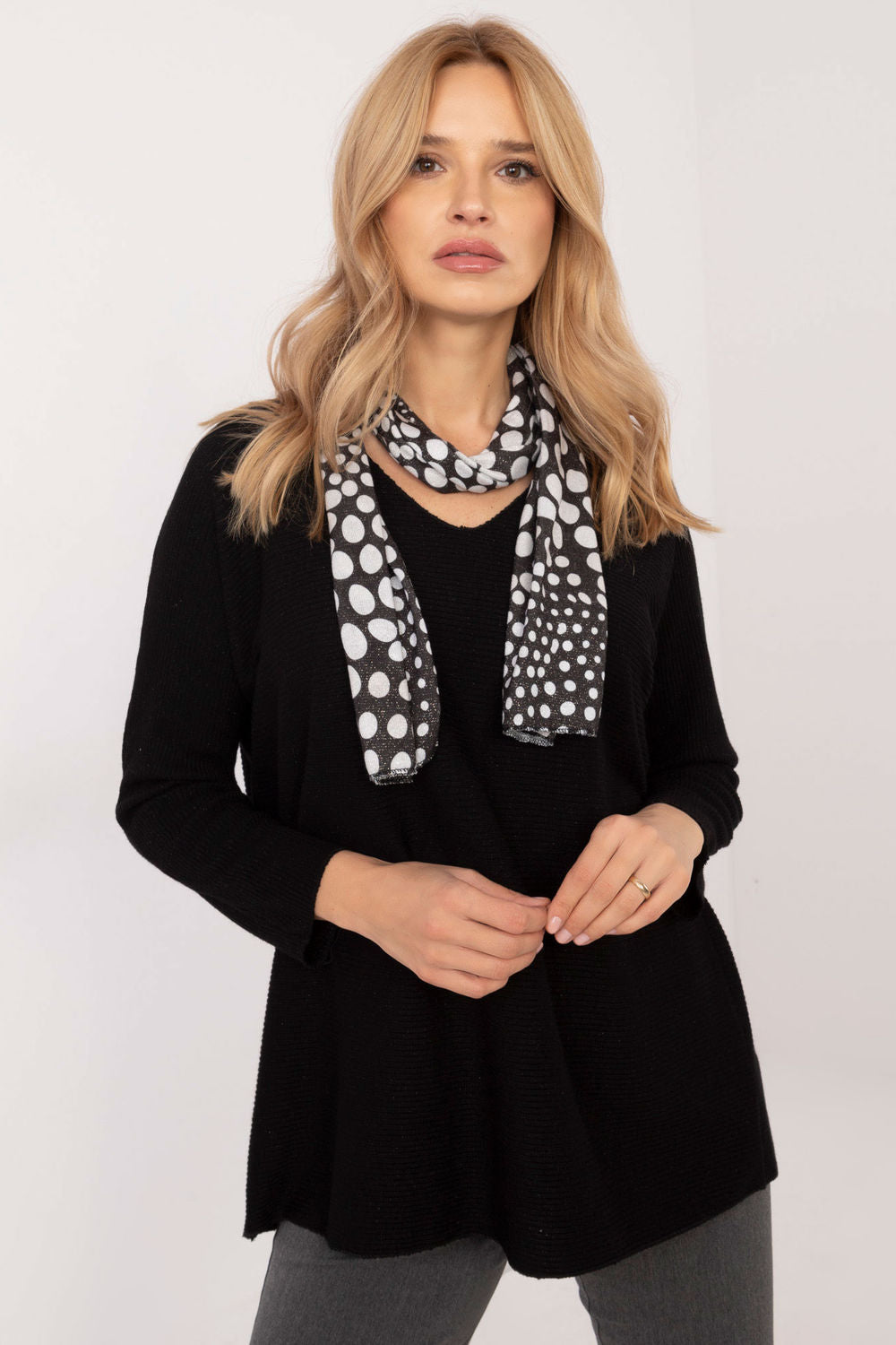 Pull femme Italy Moda Chandail Chandail — noir