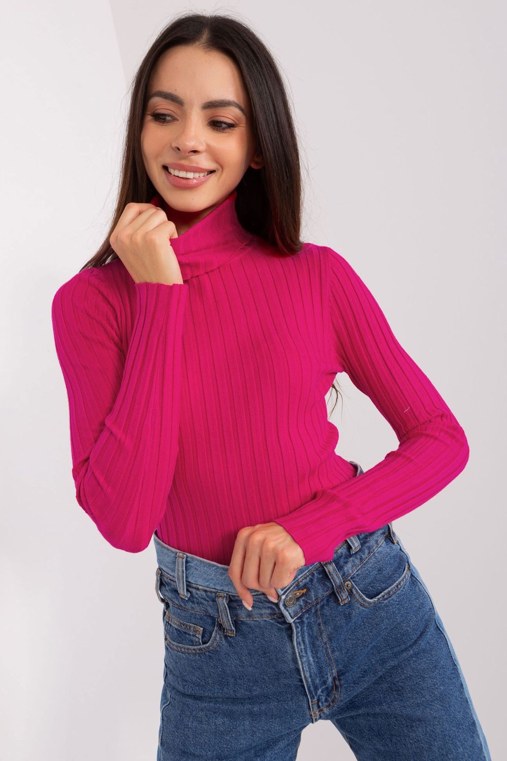 Pull femme Factory Price Col Roulé Col — rosé