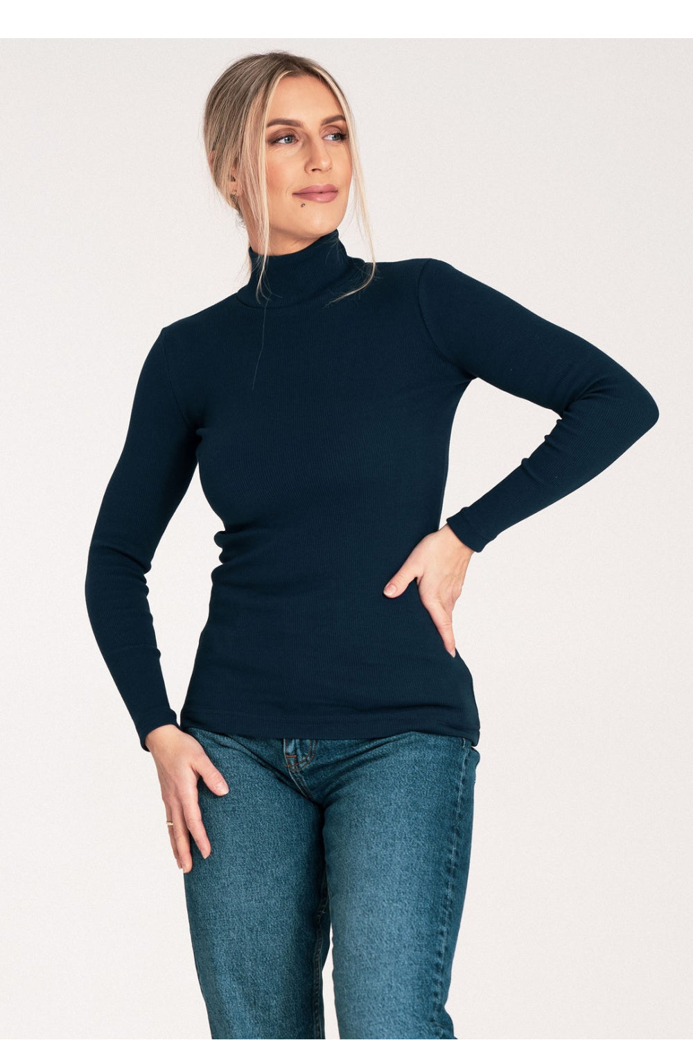 Pull femme Figl Col Roulé Col — bleu marine