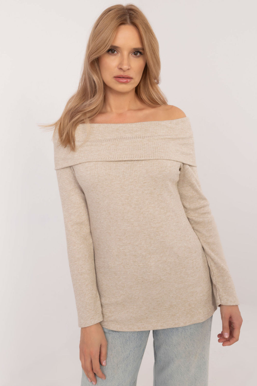 Pull femme Italy Moda Chandail Chandail — beige