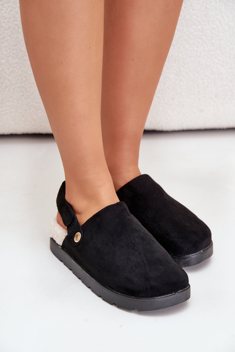 Pantalon femme Step in style Pantoufles Pantoufles — noir