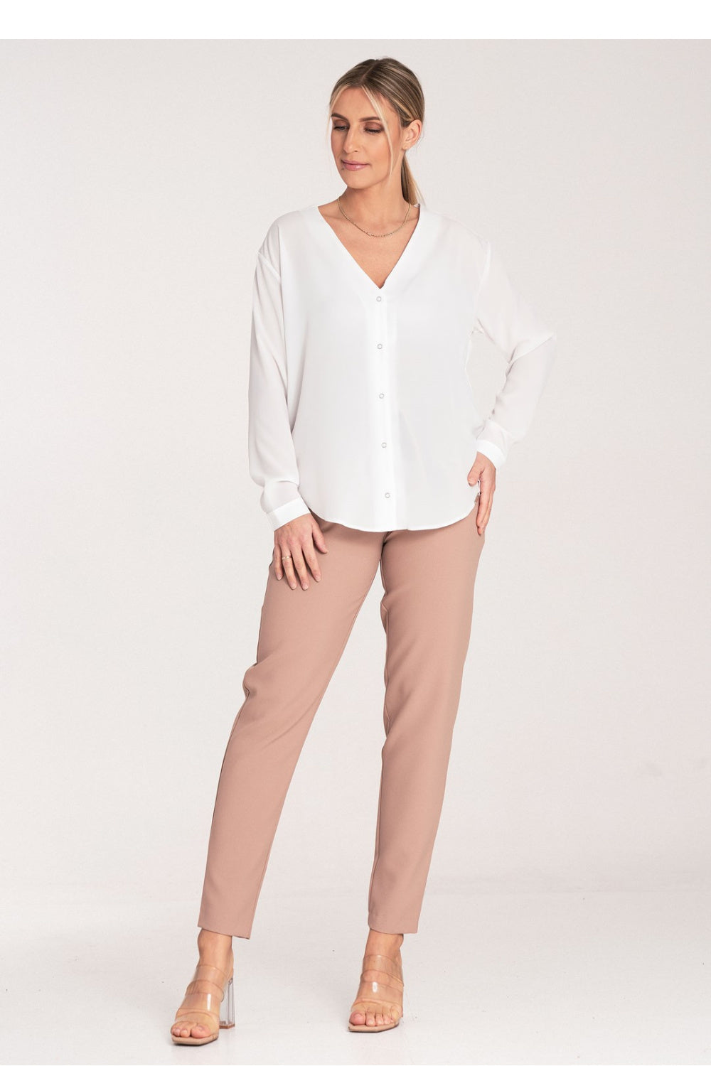 Chaussures à talons femme Figl Pantalon Pantalon — beige