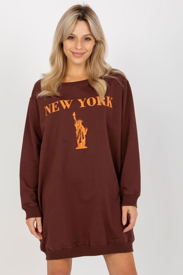 T-shirt femme Factory Price Sweatshirt Sweatshirt — brun