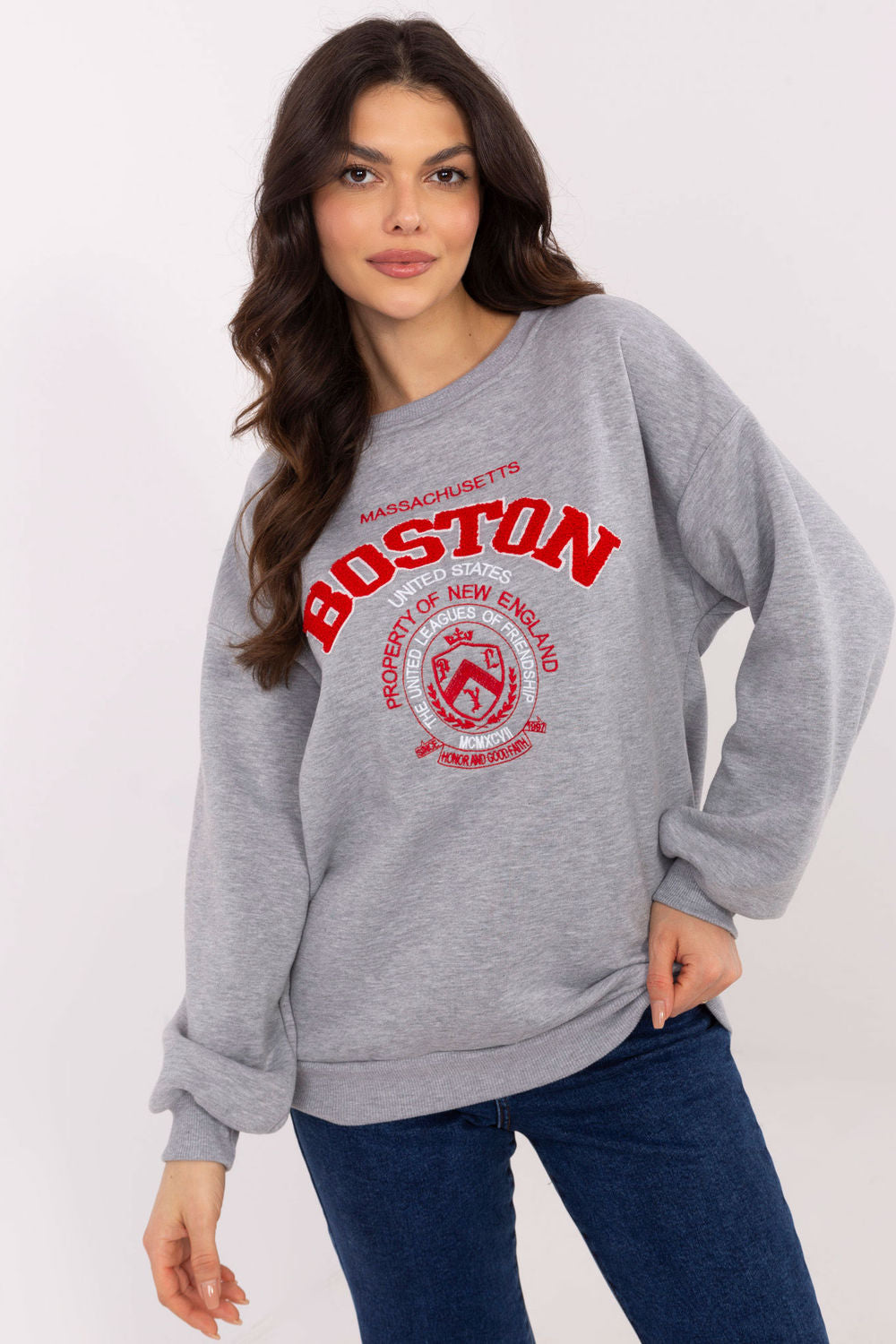 T-shirt femme Factory Price Sweatshirt Sweatshirt — gris