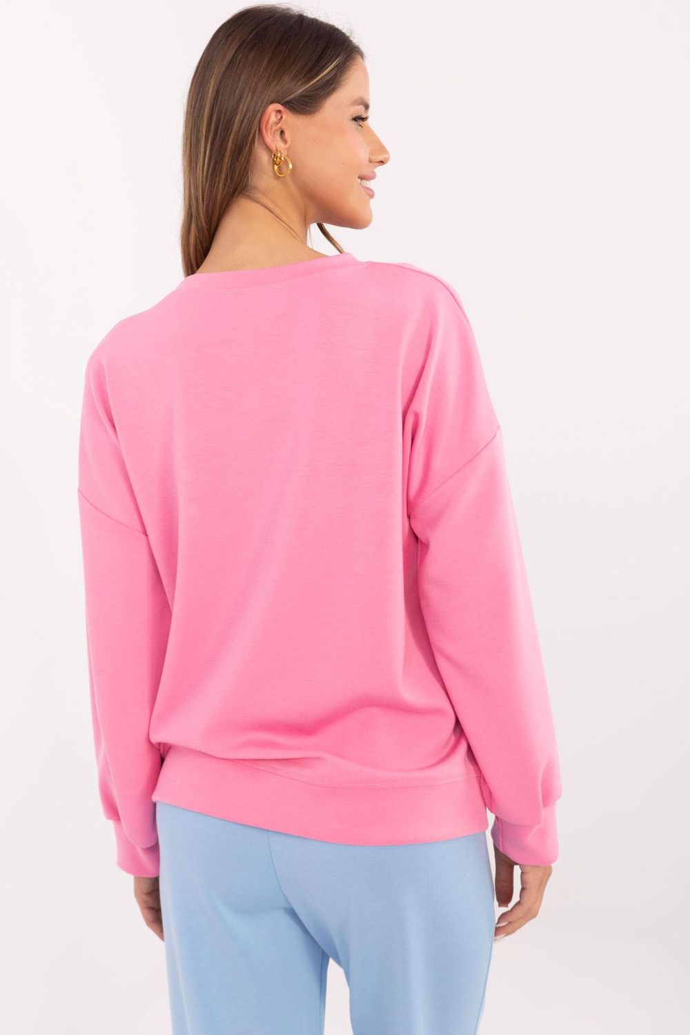 T-shirt femme Italy Moda Sweatshirt Sweatshirt — rosé