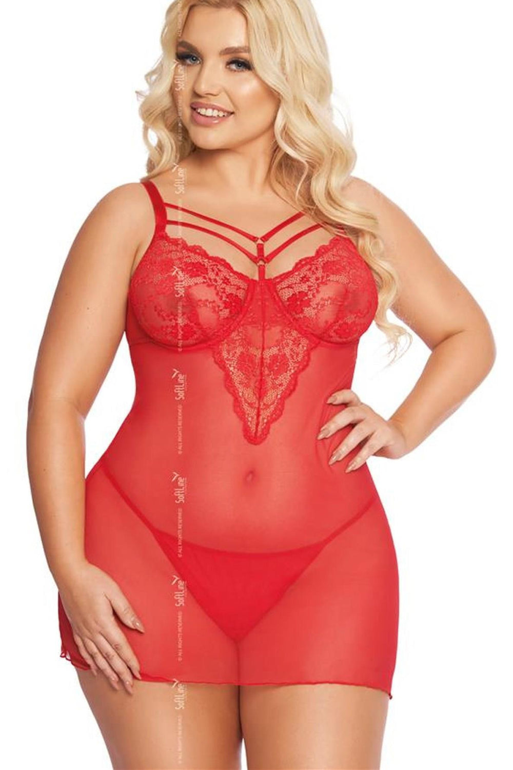 Ensemble lingerie femme SoftLine Collection L Ensemble Sexy — rouge