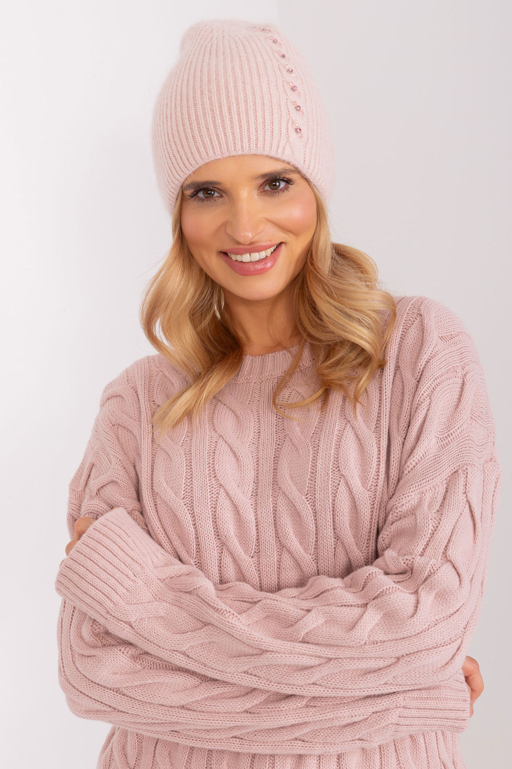 Bonnet femme AT — rosé