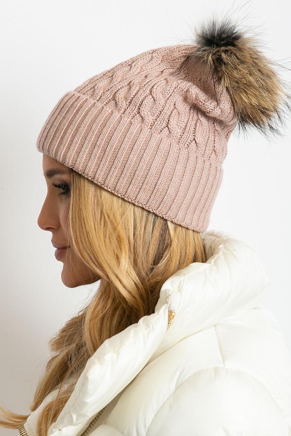 Bonnet femme AT — rosé