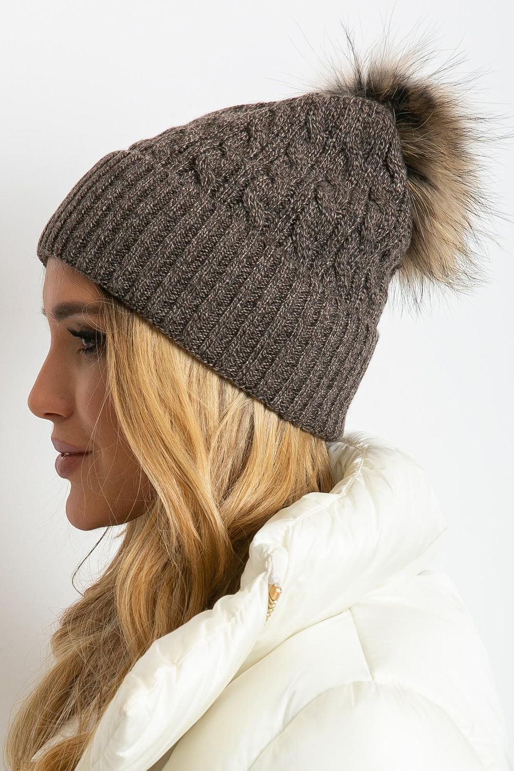 Bonnet femme AT — brun
