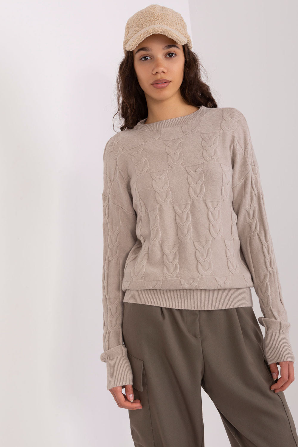 Pull femme AT Chandail Chandail — beige