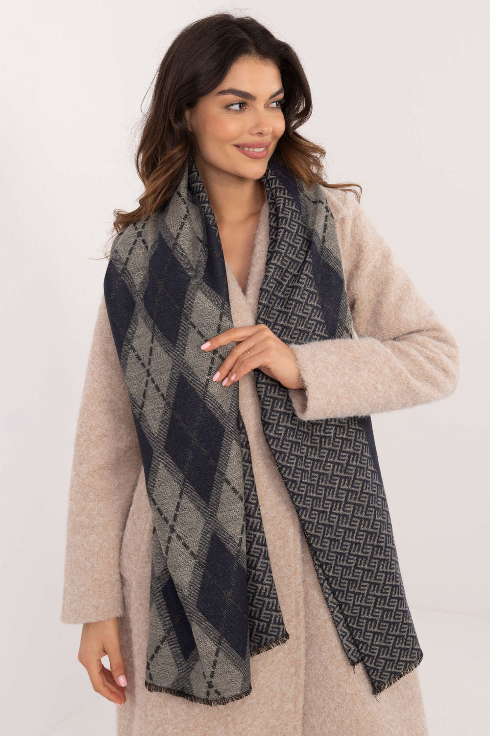 Foulard femme AT — bleu marine