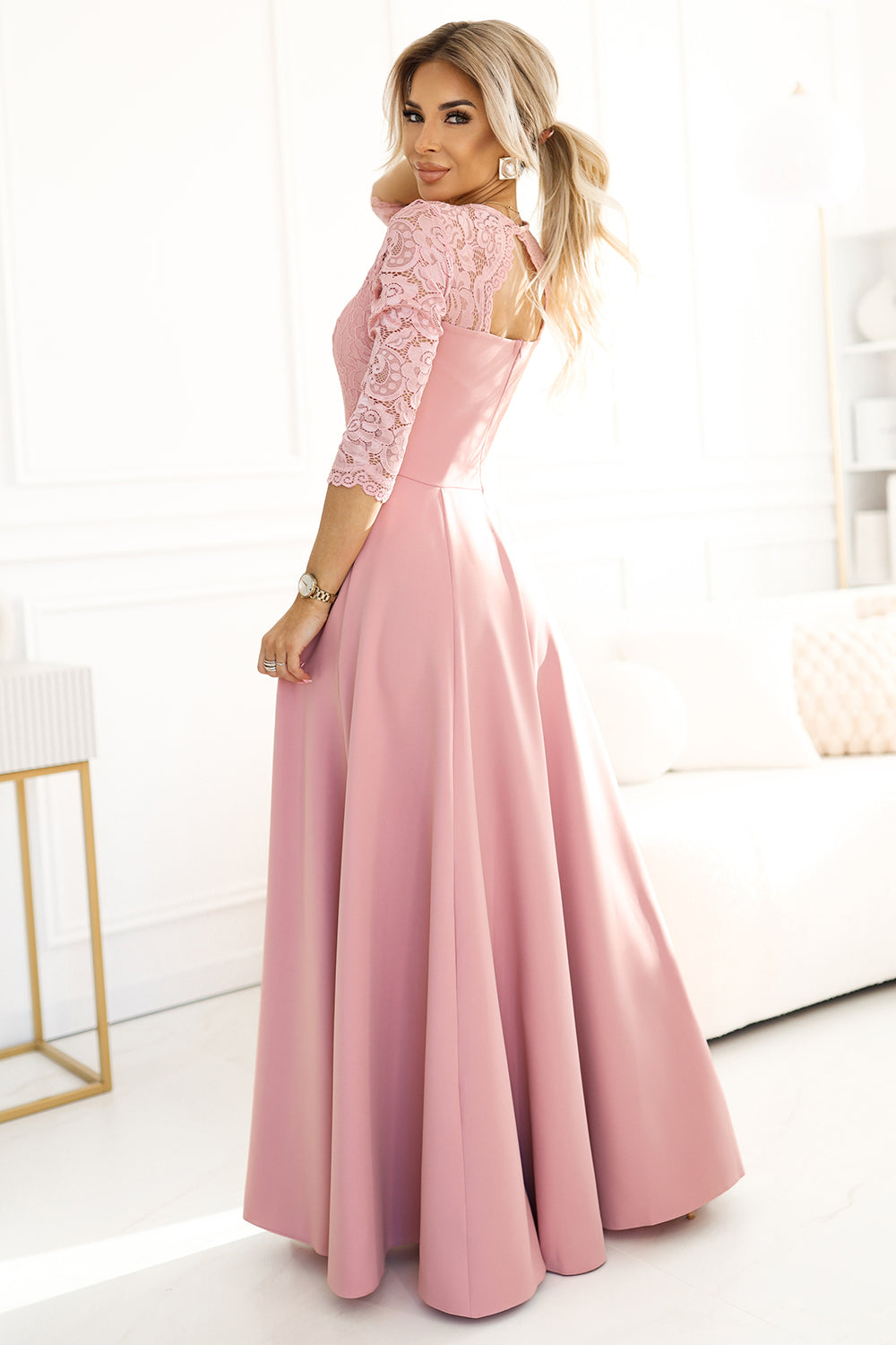 Robe femme Numoco Longue Longue — rosé