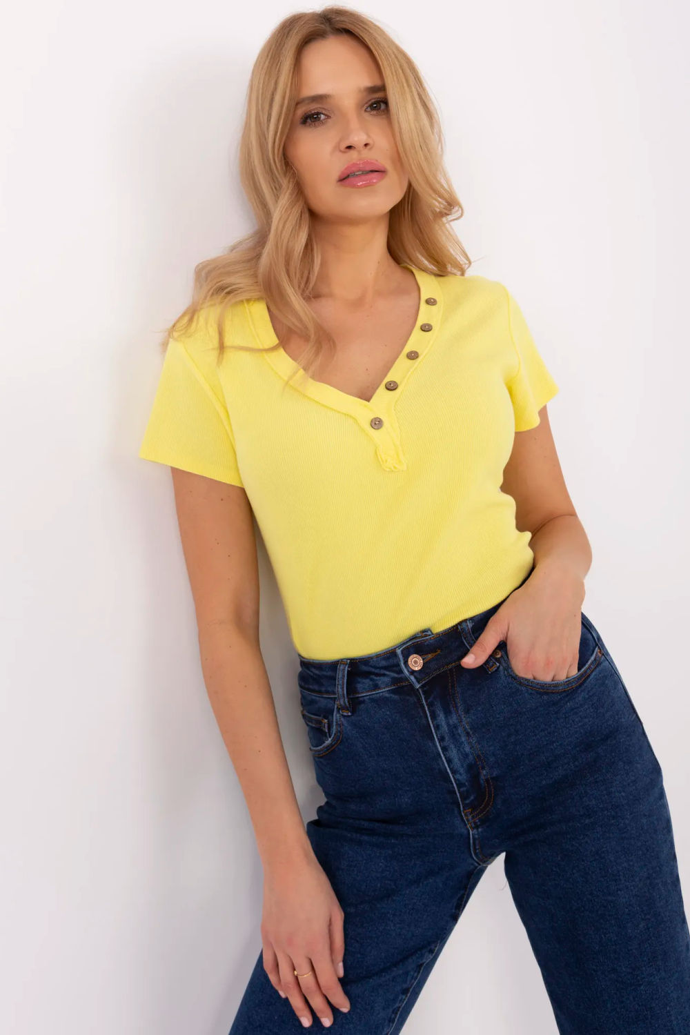 Blouse femme Italy Moda Chemisier Chemisier — jaune