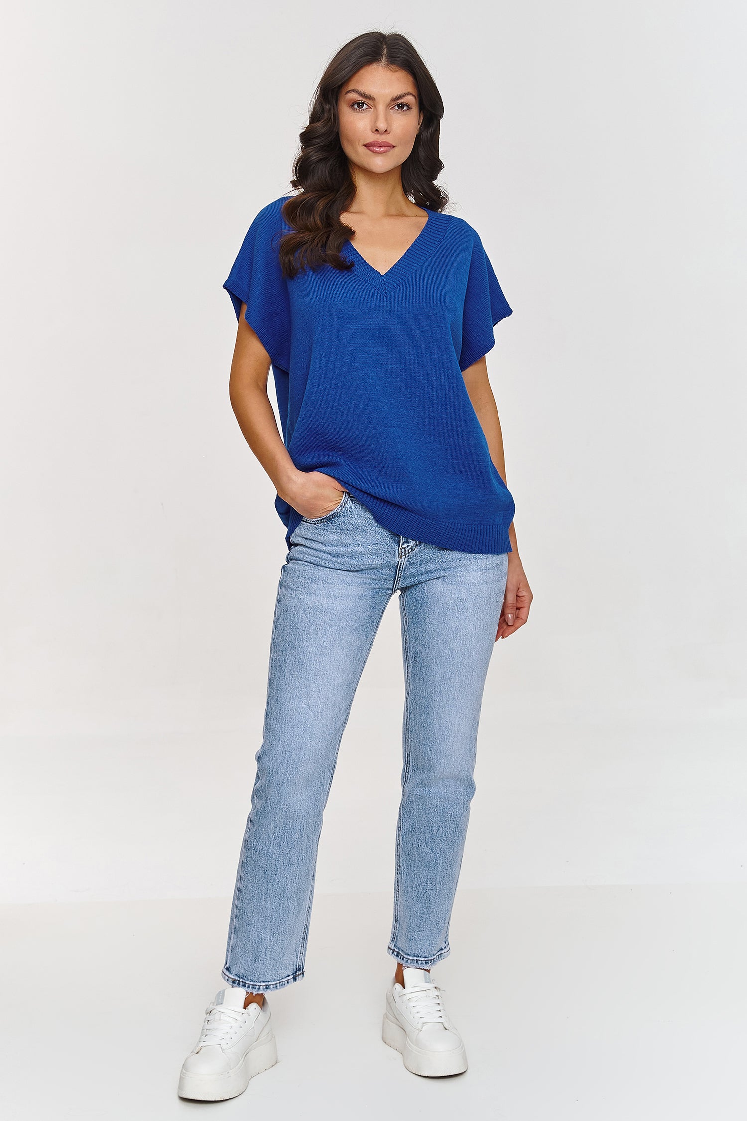 Pull femme Makadamia Gilet Gilet — bleu