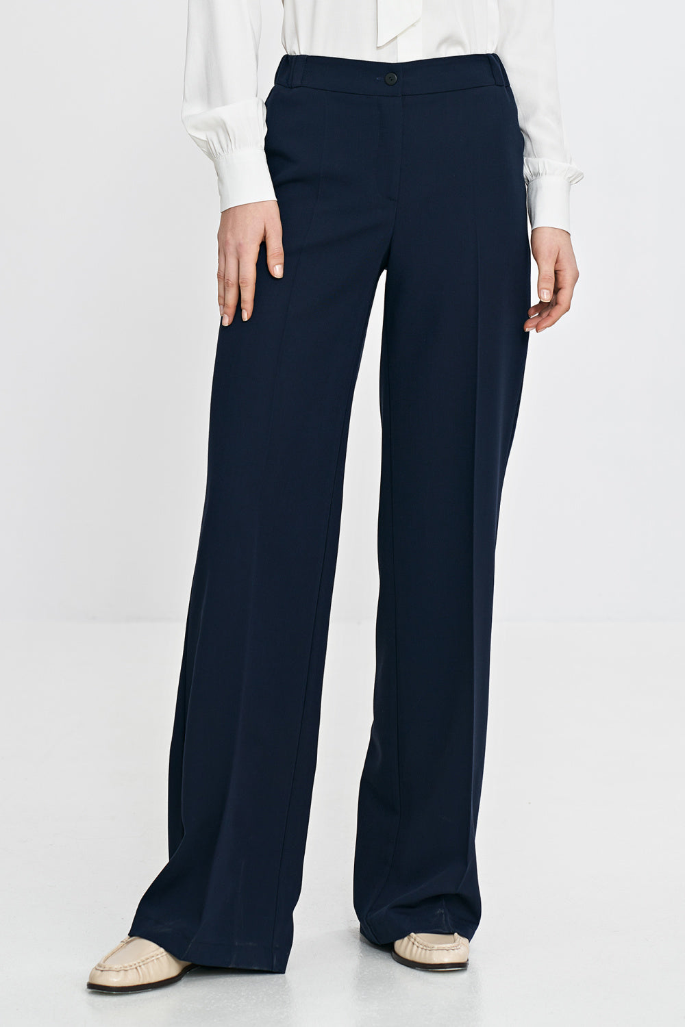 Chaussures à talons femme Nife Pantalon Long Pantalon — bleu marine