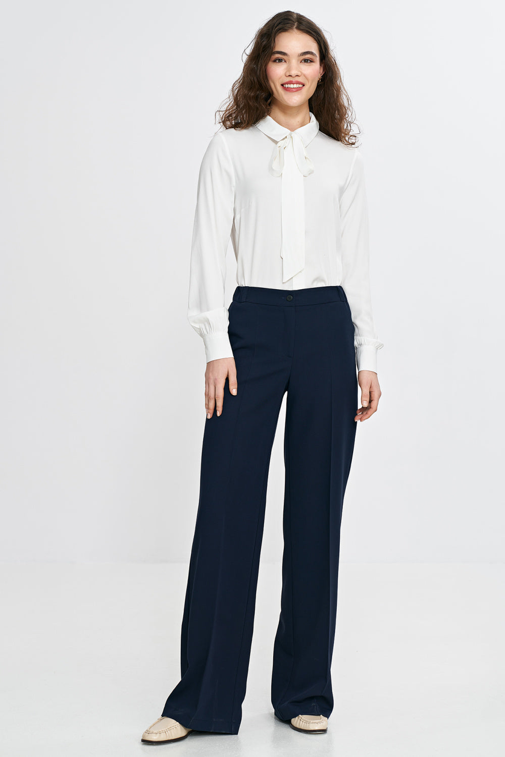 Chaussures à talons femme Nife Pantalon Long Pantalon — bleu marine