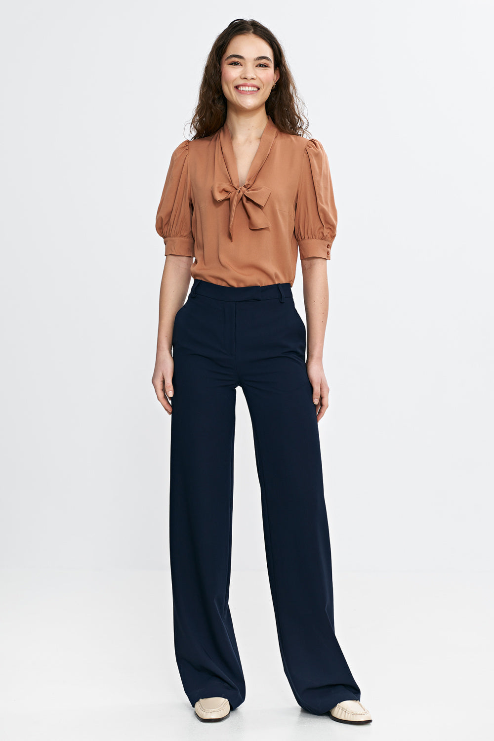 Chaussures à talons femme Nife Pantalon Long Pantalon — bleu marine