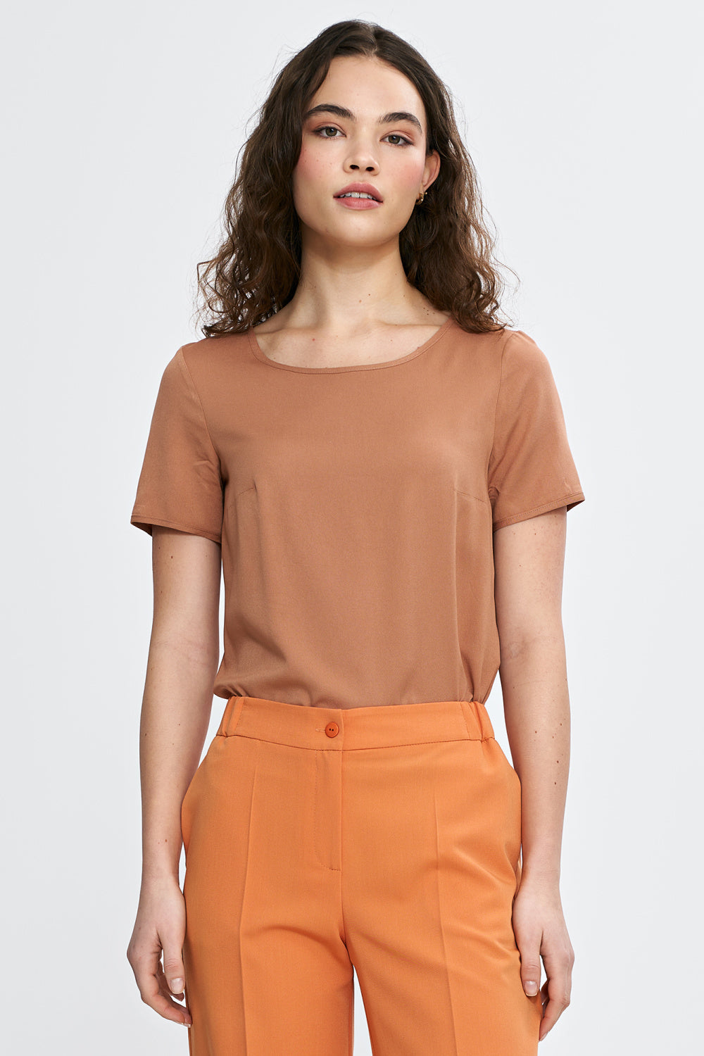 Blouse femme Nife Chemisier Chemisier — brun