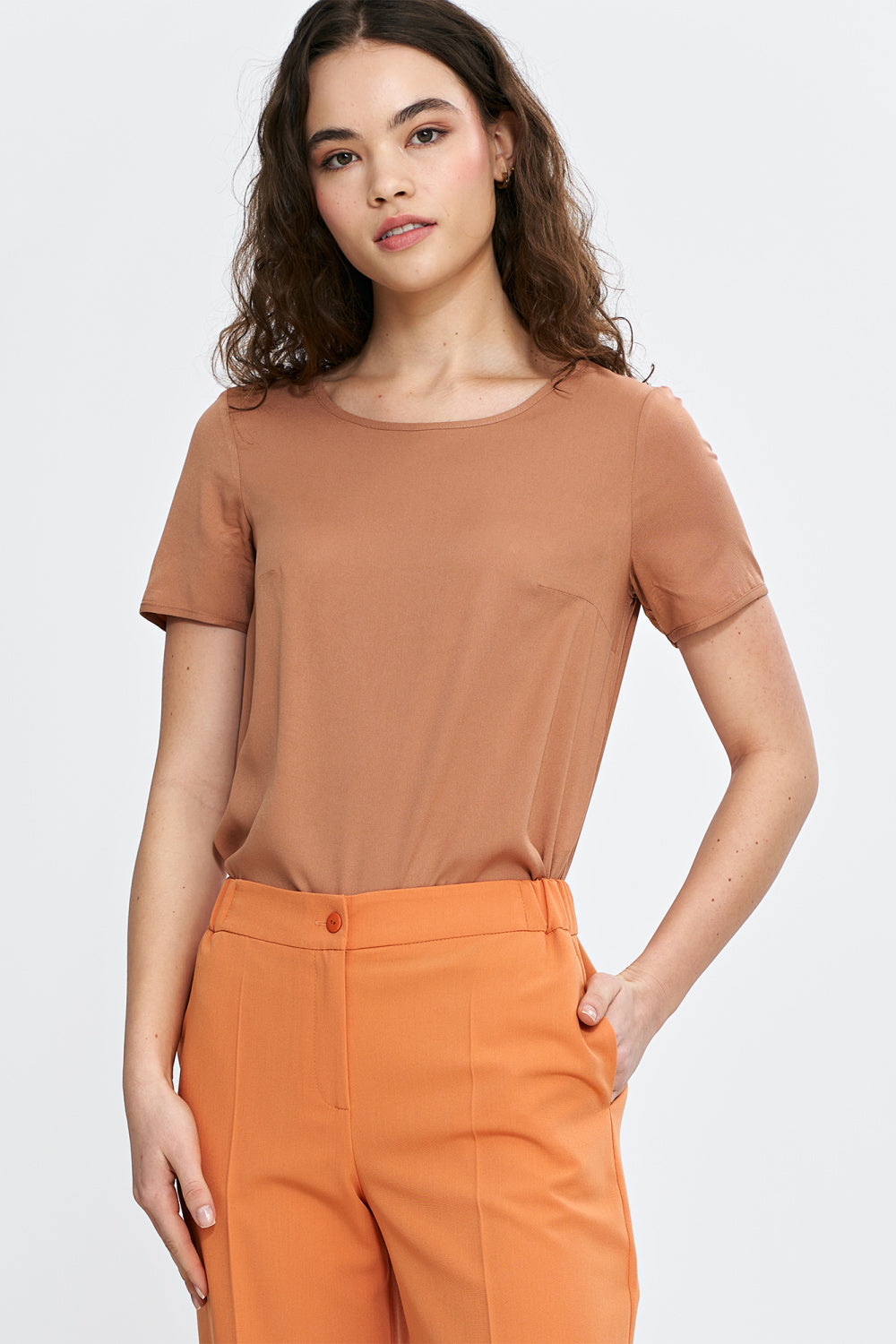 Blouse femme Nife Chemisier Chemisier — brun